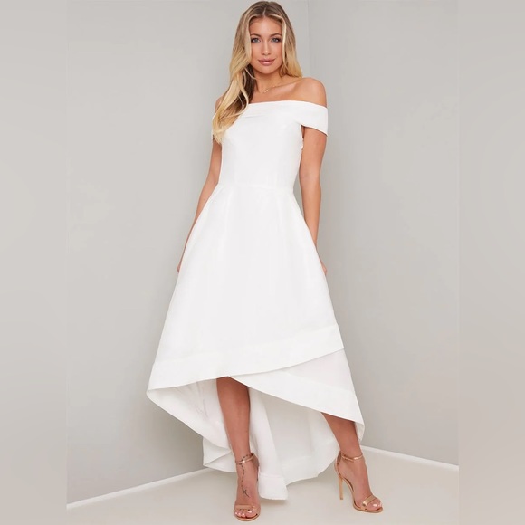 mariah white chiffon ruffle halter neck maxi dress The Nana Jacqueline Mariah Dress